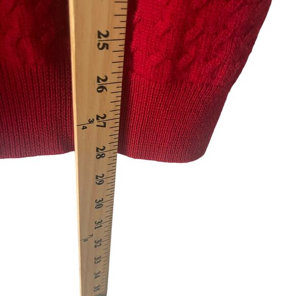 Tricots St Raphael Vintage 90s Men's Size Medium Pure Wool Red Sweater Vest - Picture 7 of 7